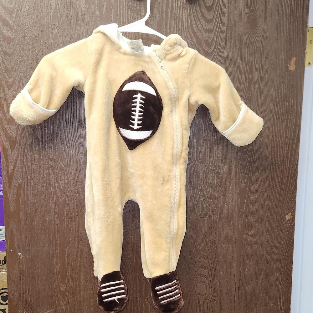 Cream and brown baby football